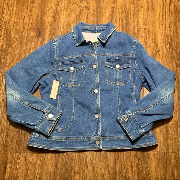 Martha Stewart Weekend Jean Jacket Medium Wash Denim Sz M NWT - Picture 11 of 12